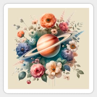 Saturn in Spring Sticker